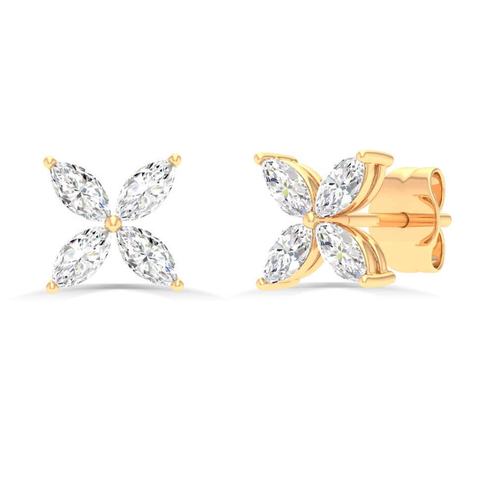 MARQUISE FLOWER EARRING