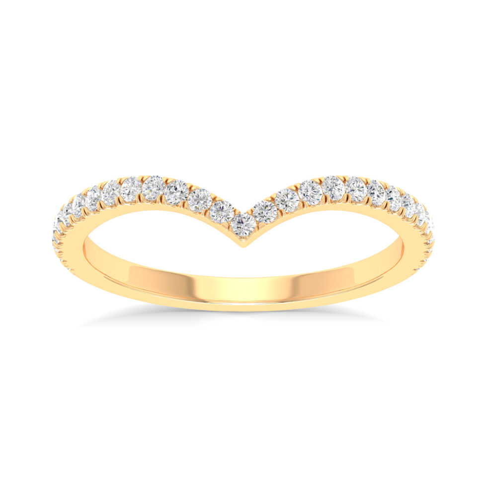 V shape Light Weighted Eternity Band