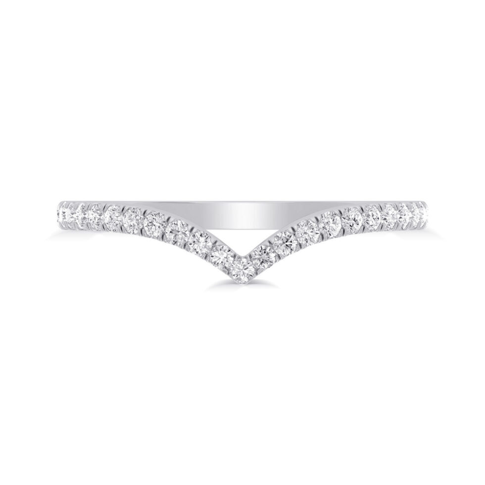 V shape Light Weighted Eternity Band
