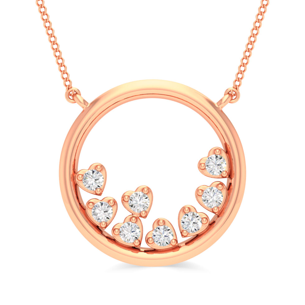 LAB GROWN HEART MINIATURE PENDANT NECKLACE