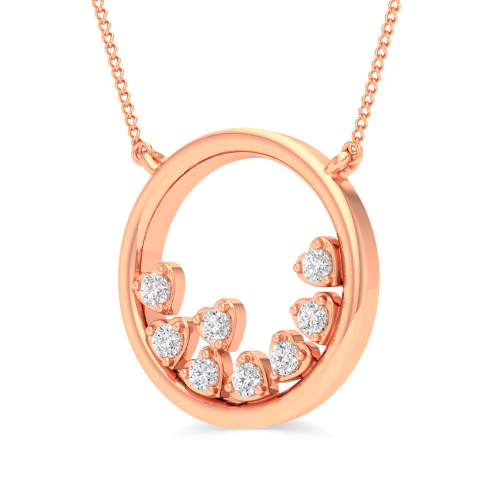 LAB GROWN HEART MINIATURE PENDANT NECKLACE