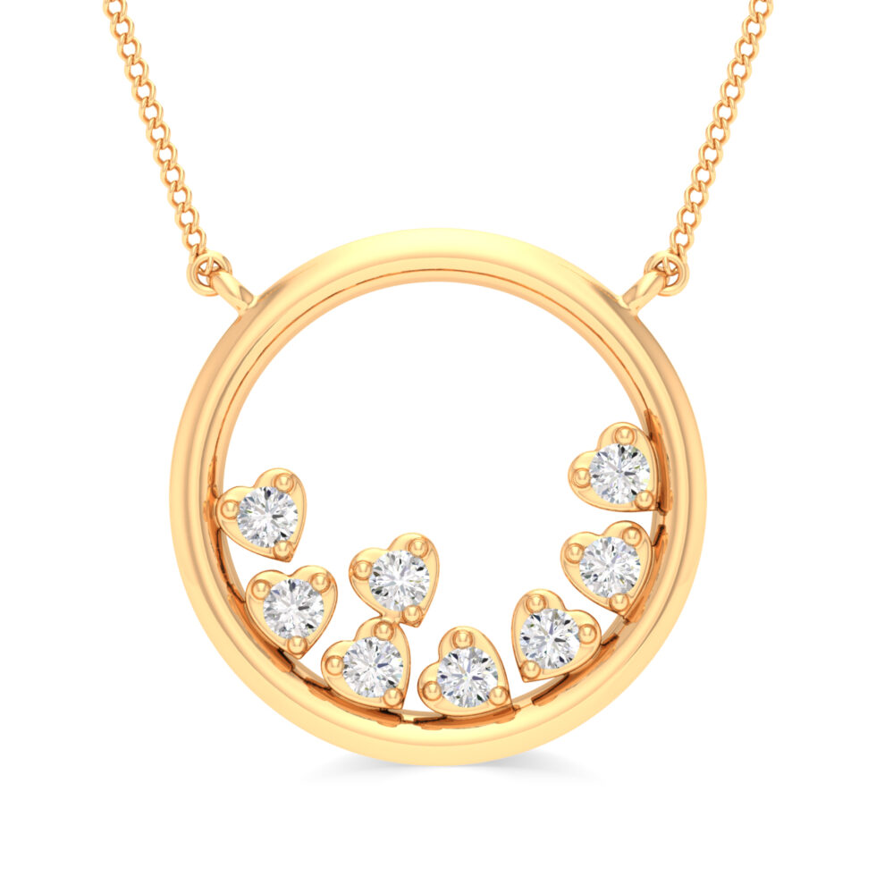 LAB GROWN HEART MINIATURE PENDANT NECKLACE