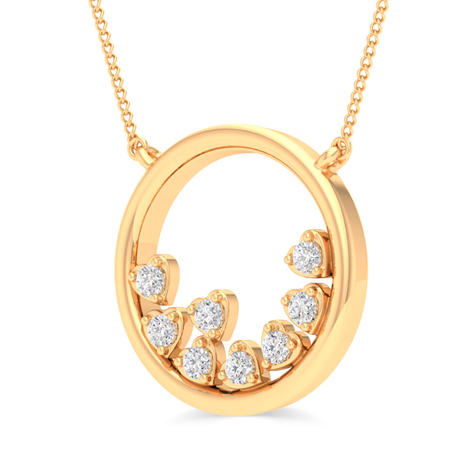 LAB GROWN HEART MINIATURE PENDANT NECKLACE
