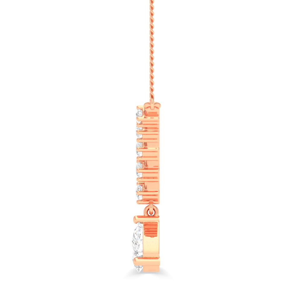 LAB GROWN DIAMOND DROP PEAR PENDANT NECKLACE