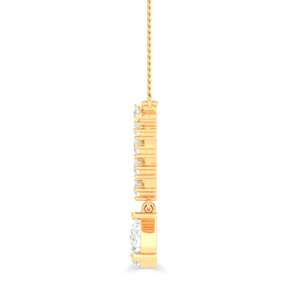 LAB GROWN DIAMOND DROP PEAR PENDANT NECKLACE