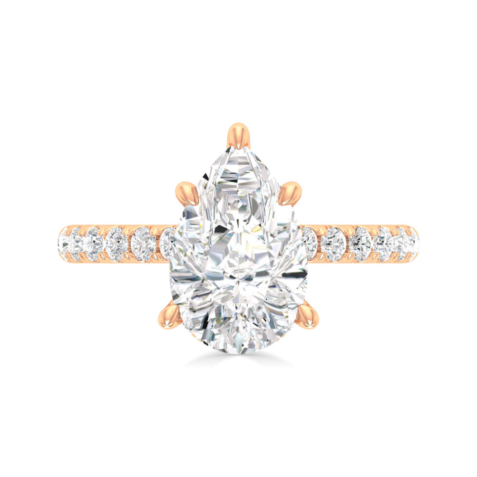 3ct Pear lab created diamonds