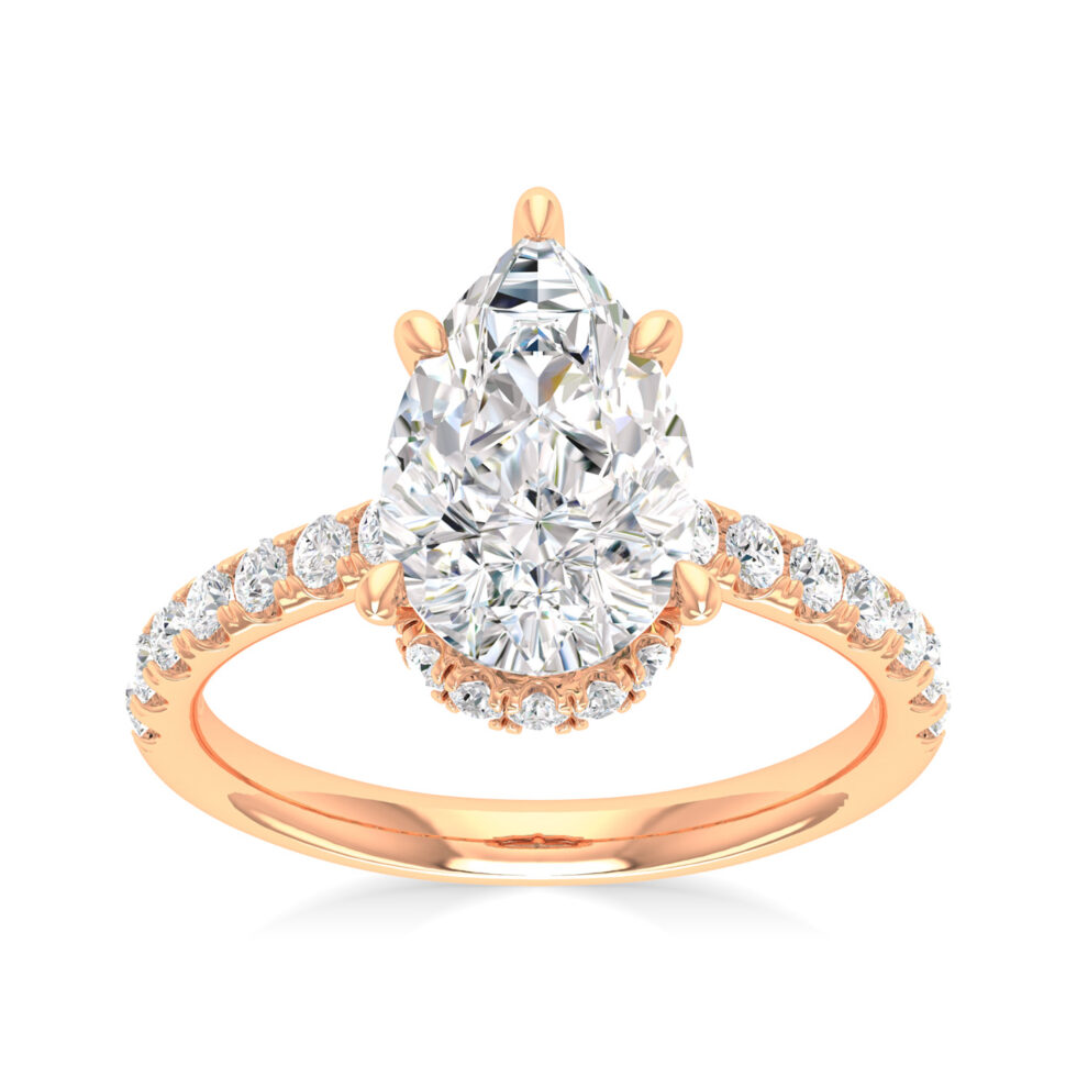 3ct Pear lab created diamonds