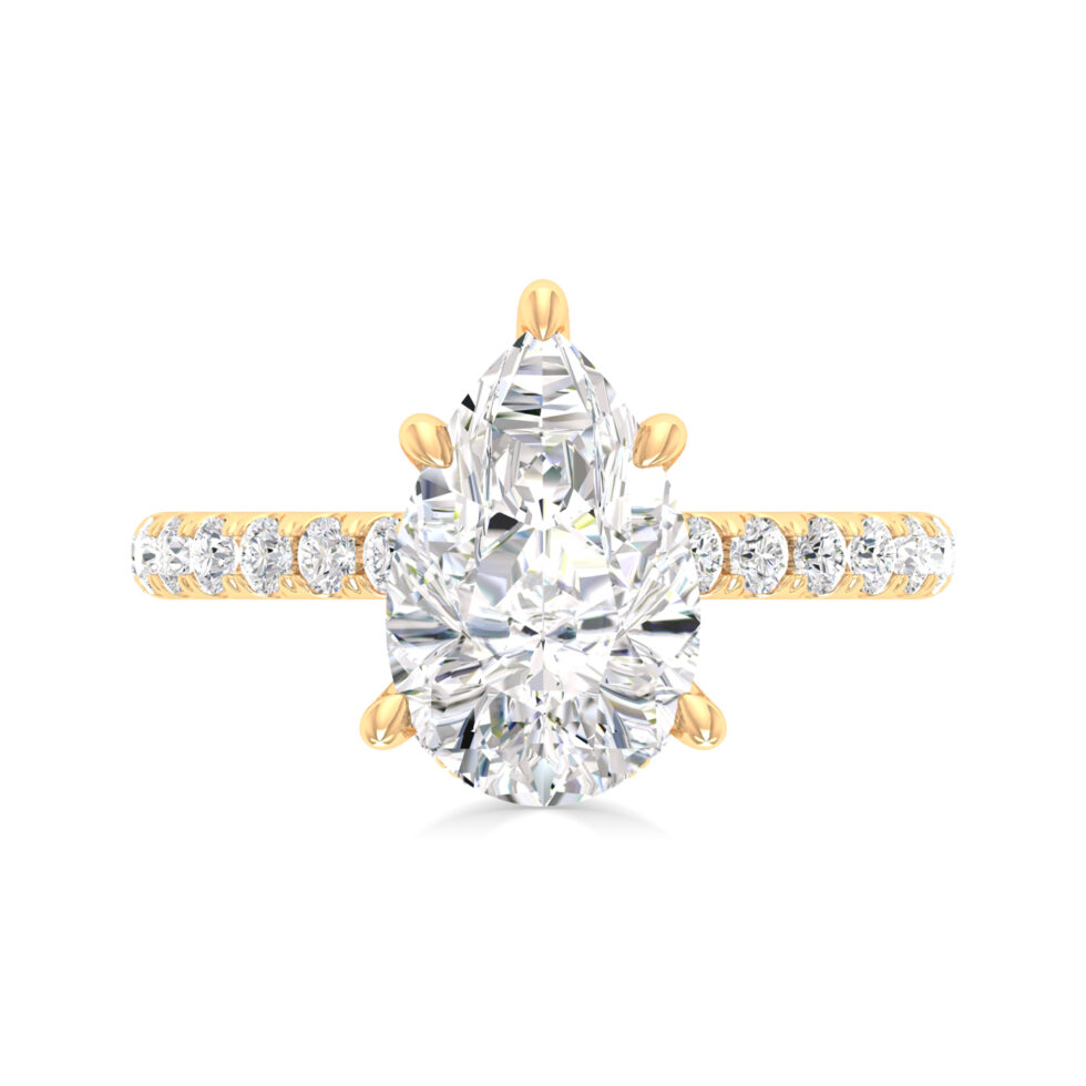 3ct Pear lab created diamonds