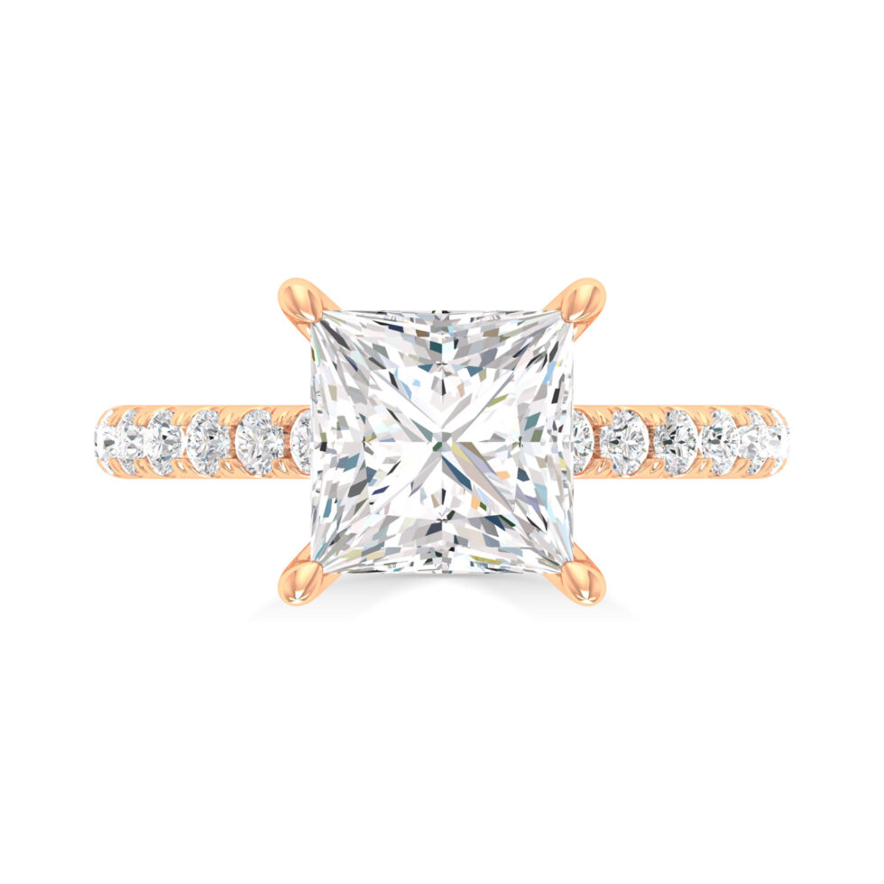 Princess Lab diamond Engagement Ring