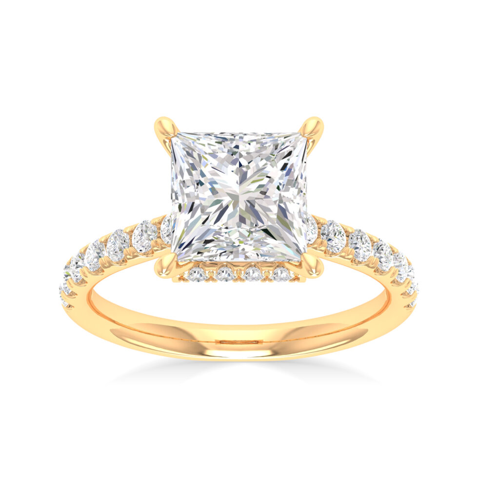 Princess Lab diamond Engagement Ring