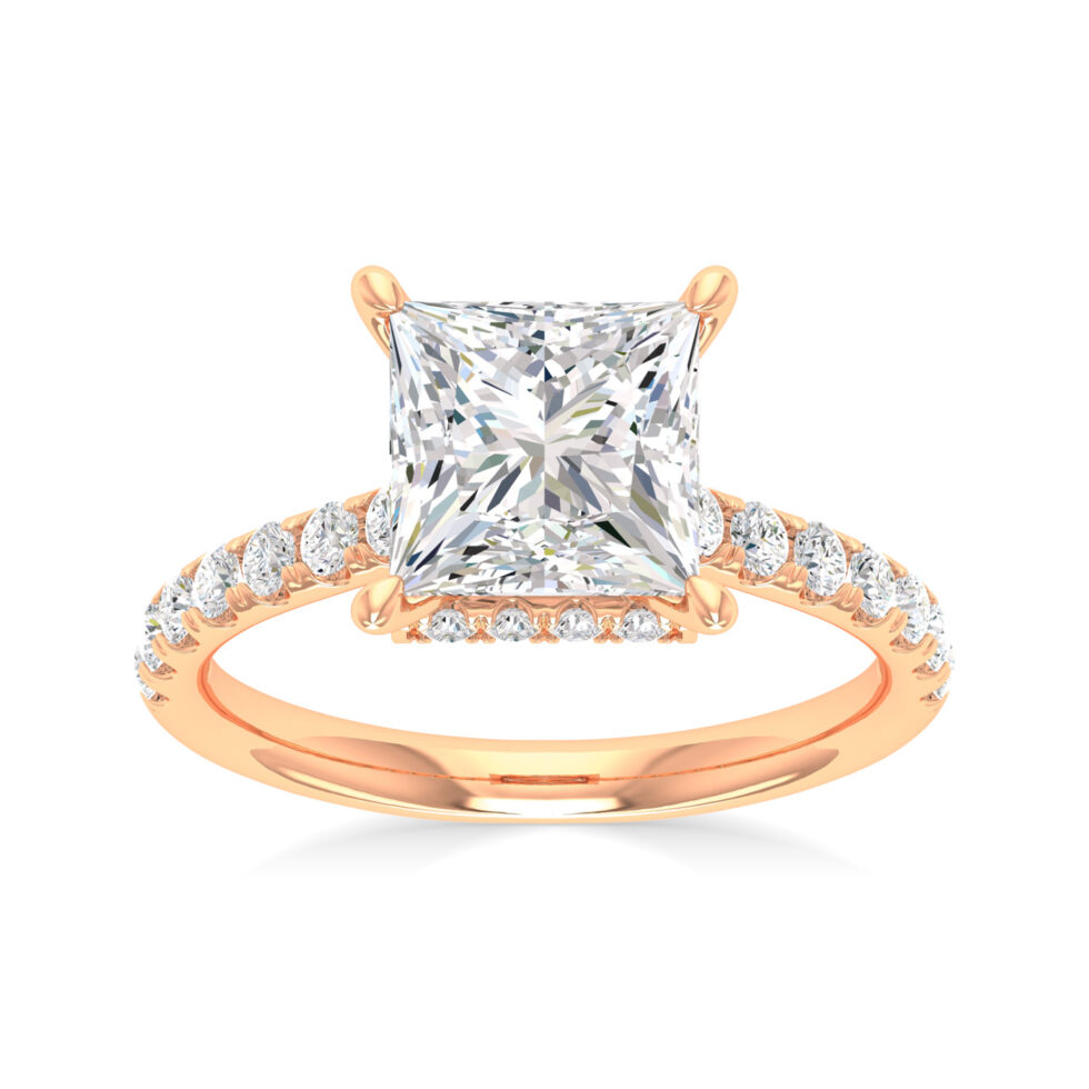 Princess Lab diamond Engagement Ring