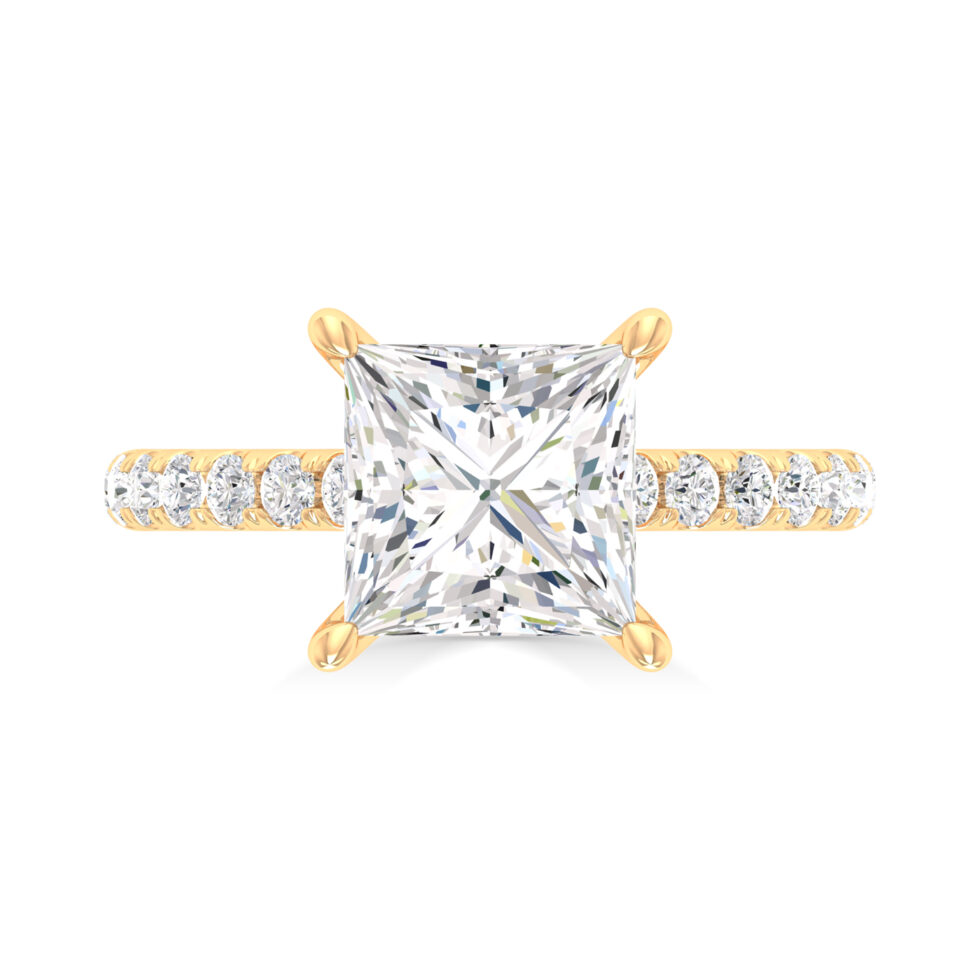 Princess Lab diamond Engagement Ring