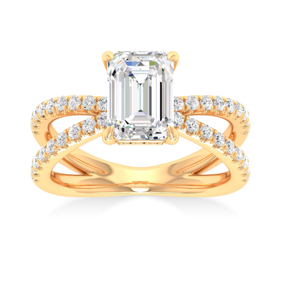 Emerald Designer Lab Created Ring