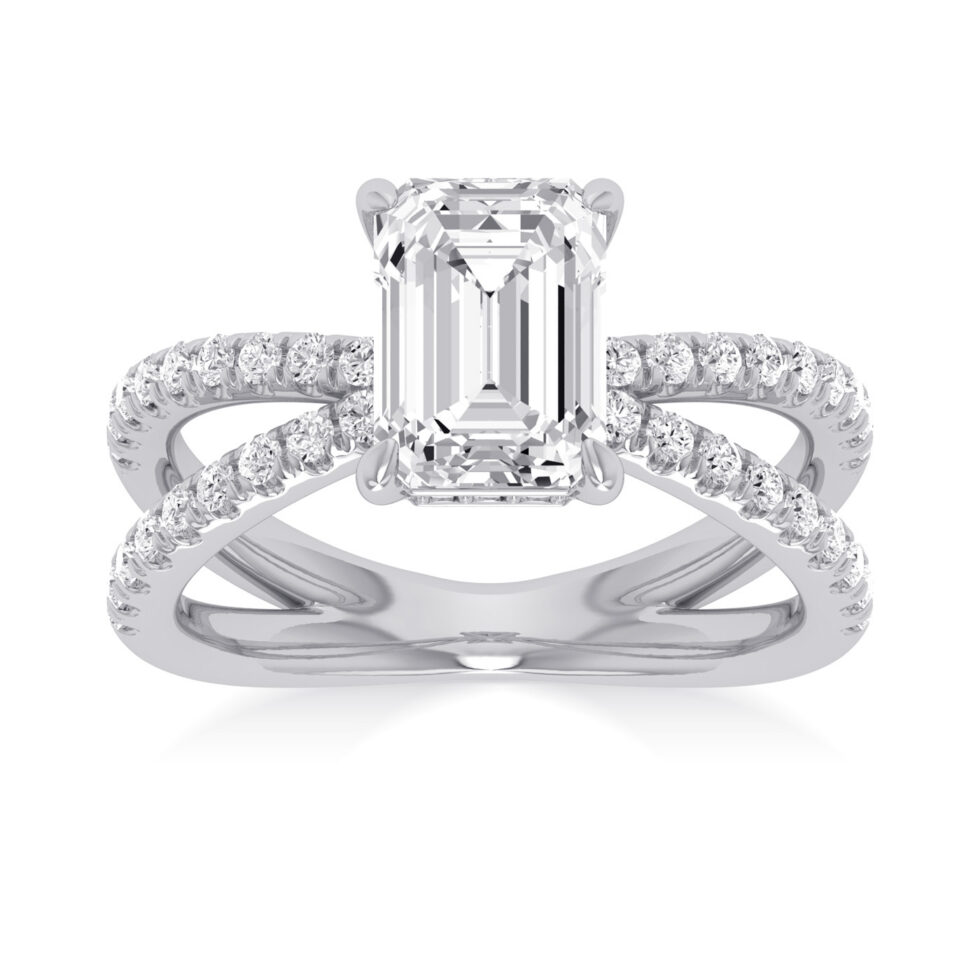 Emerald Designer Lab Created Ring