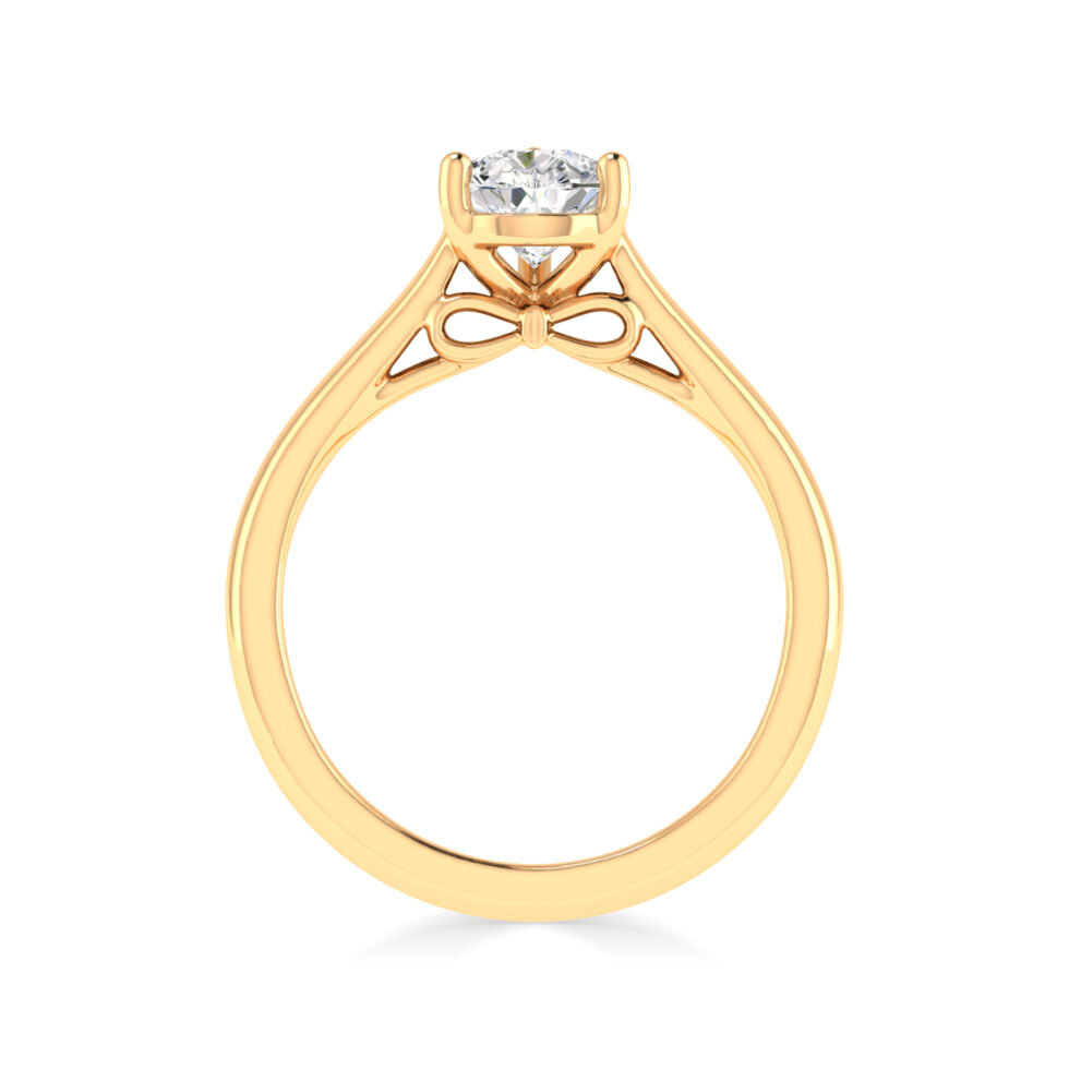 Pear Man Made diamond Engagement Ring