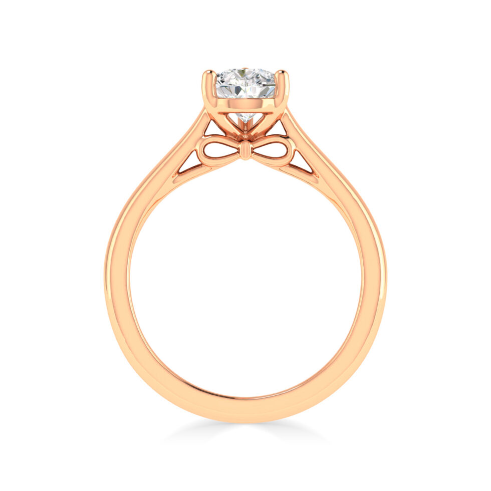 Pear Man Made diamond Engagement Ring