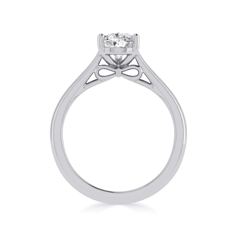Pear Man Made diamond Engagement Ring