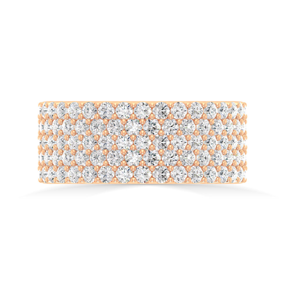 5 Lines Eternity lab grown Diamond Ring