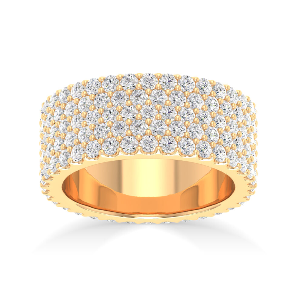 5 Lines Eternity lab grown Diamond Ring