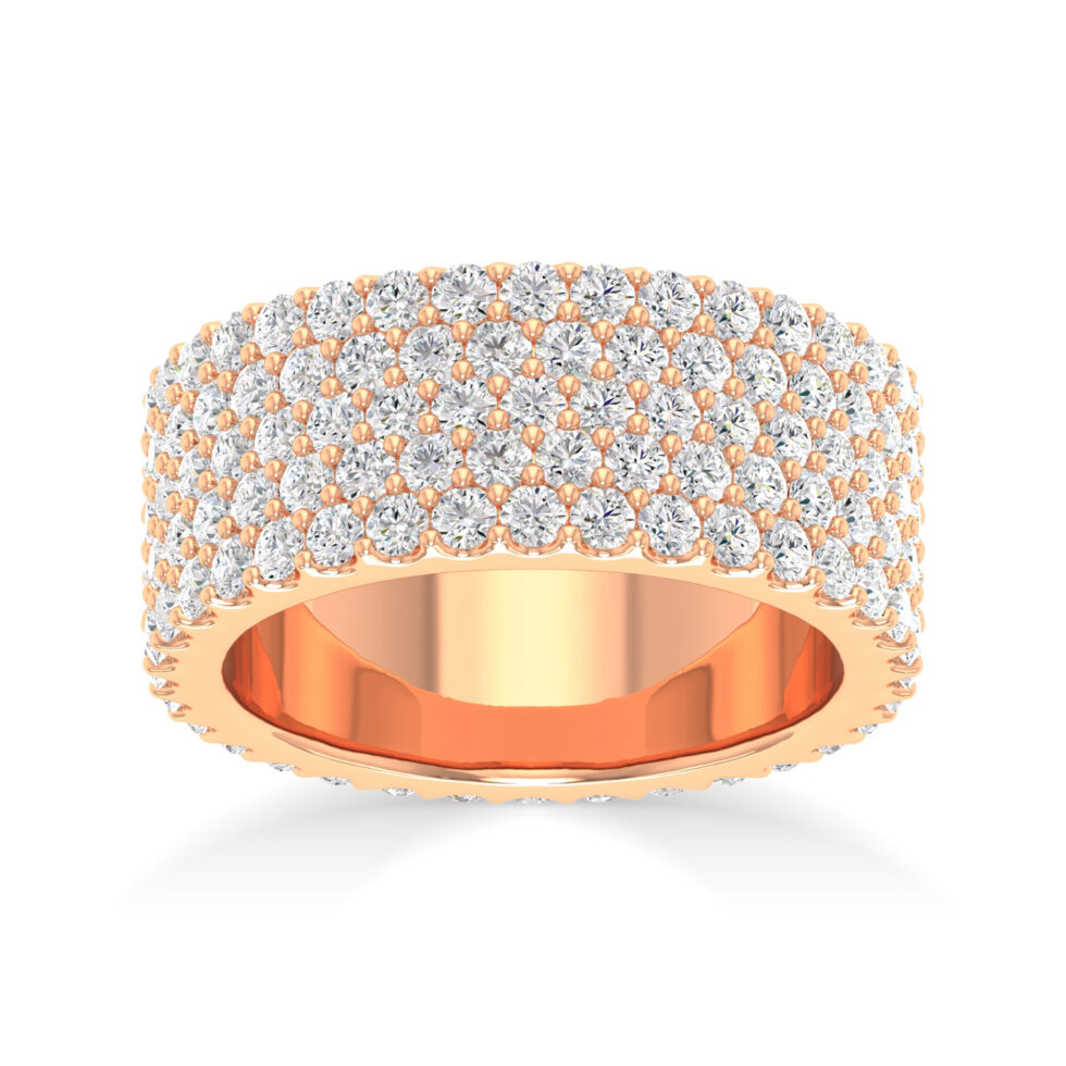 5 Lines Eternity lab grown Diamond Ring