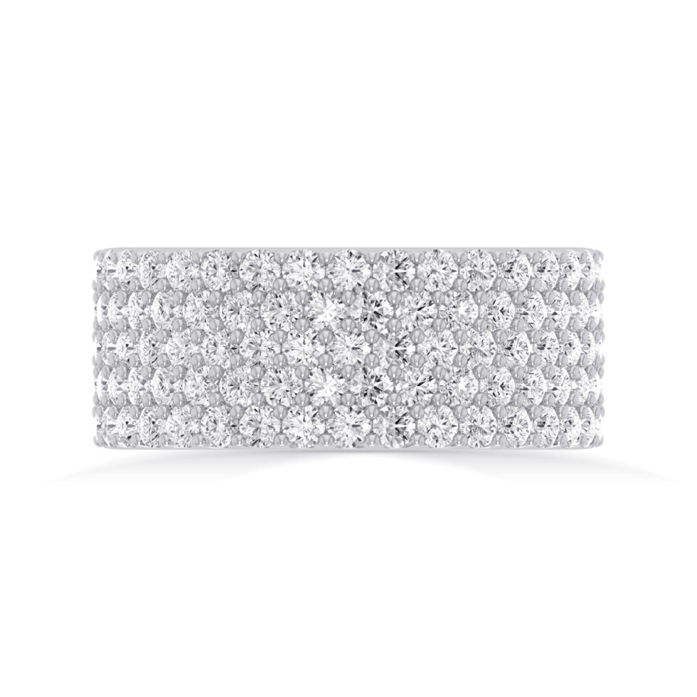 5 Lines Eternity lab grown Diamond Ring