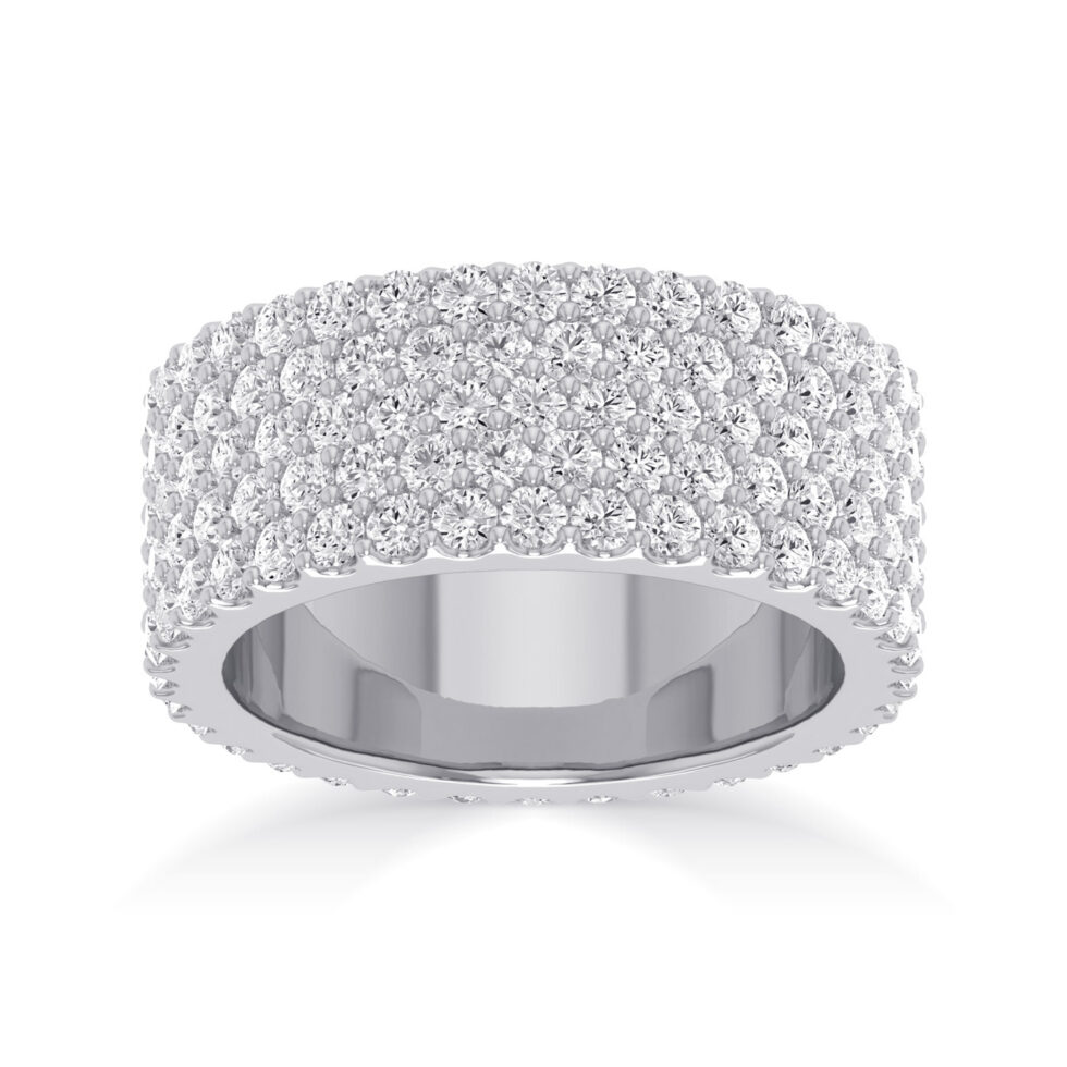 5 Lines Eternity lab grown Diamond Ring