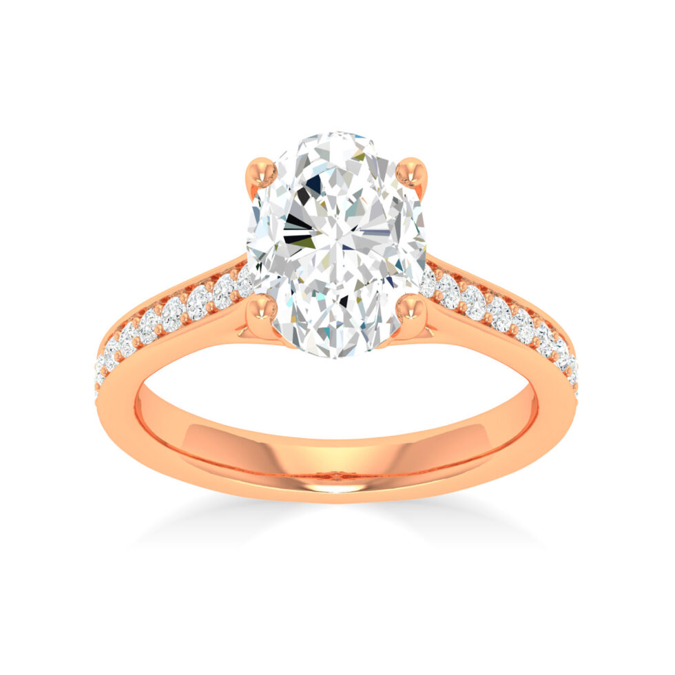 3ct Oval Lab grown diamond ring