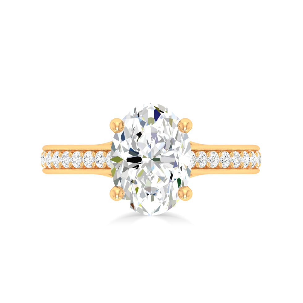 3ct Oval Lab grown diamond ring