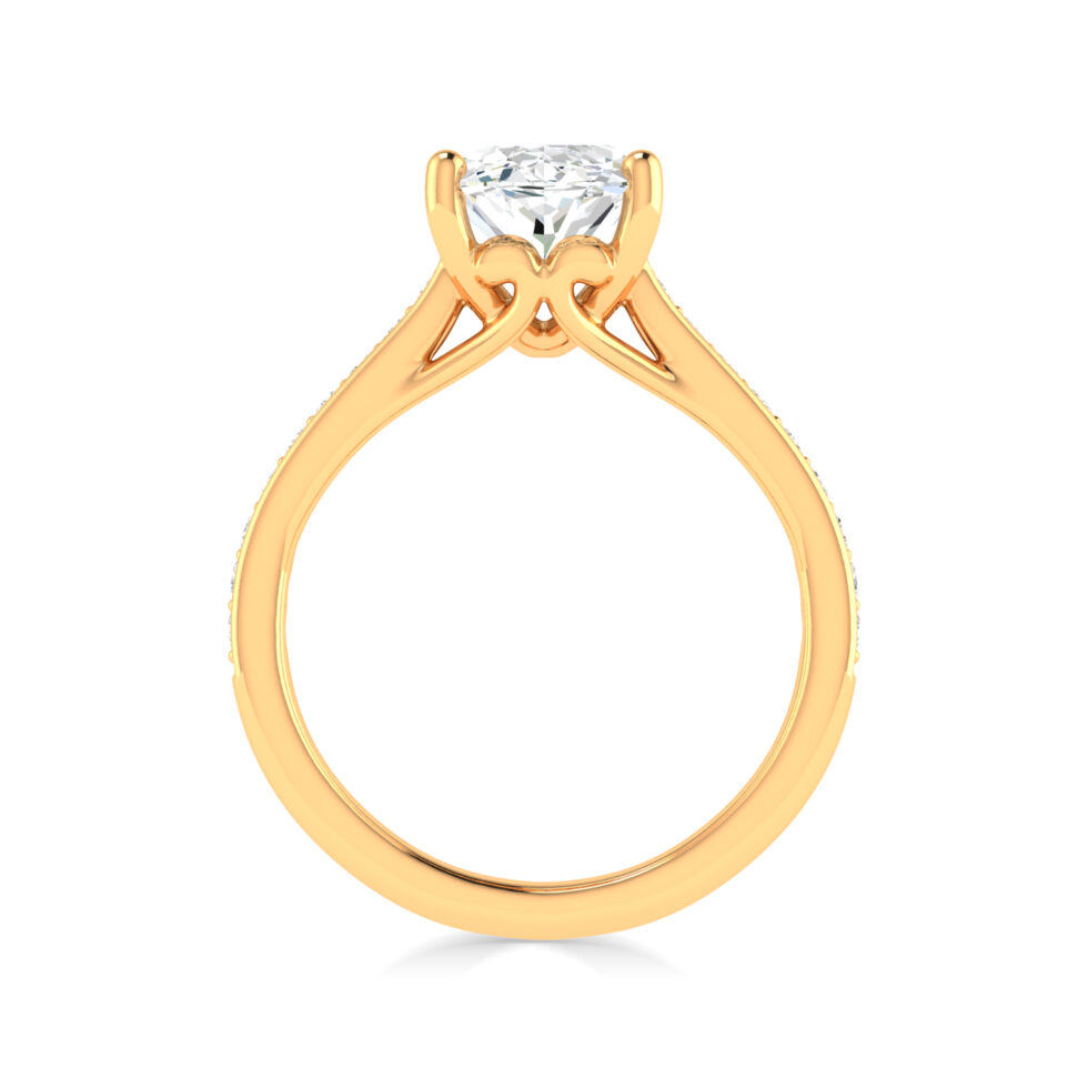 3ct Oval Lab grown diamond ring