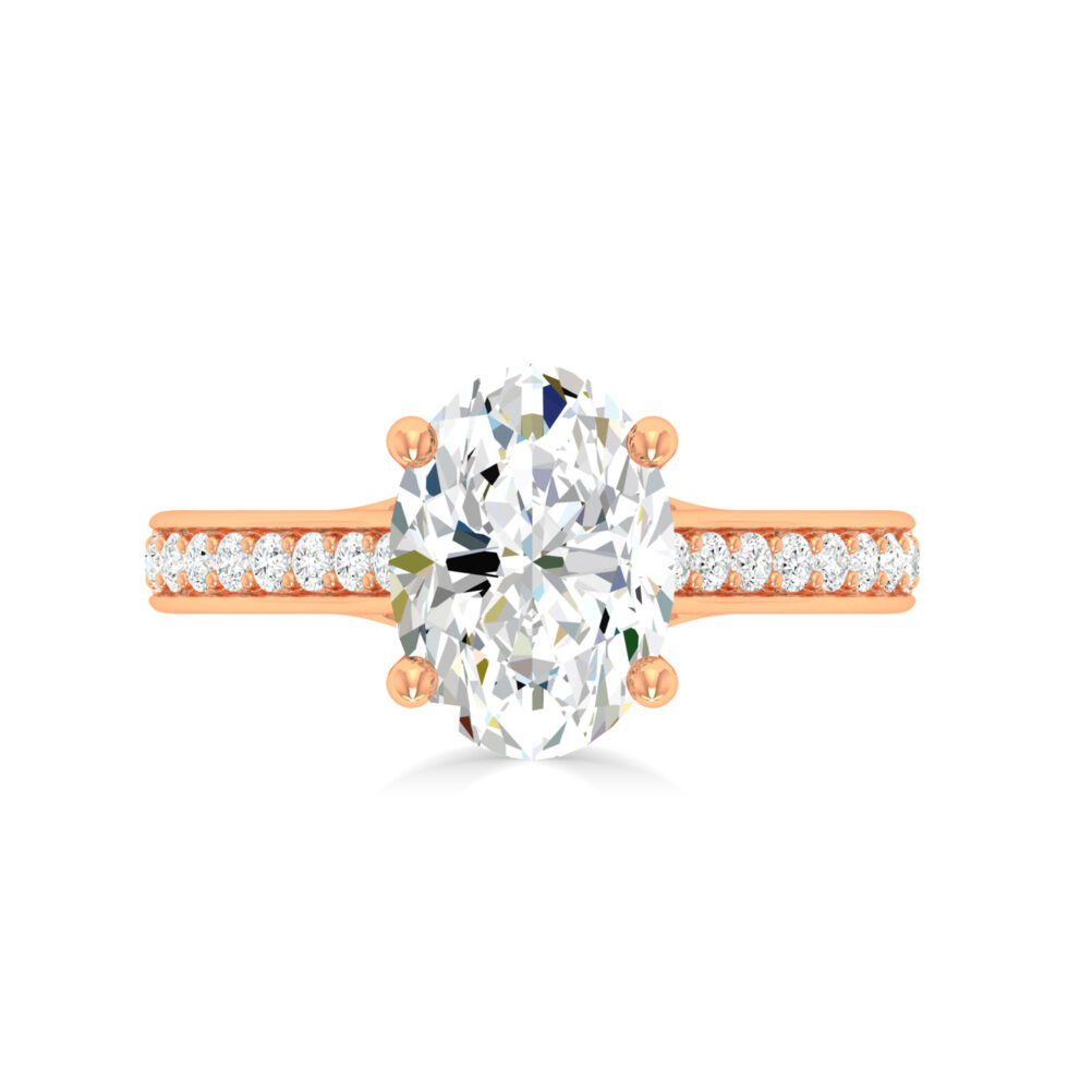 3ct Oval Lab grown diamond ring
