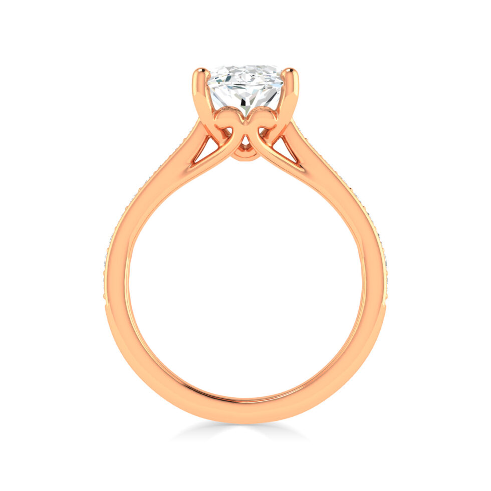 3ct Oval Lab grown diamond ring
