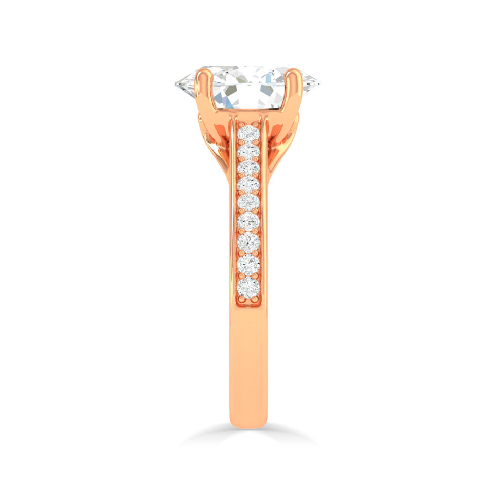3ct Oval Lab grown diamond ring