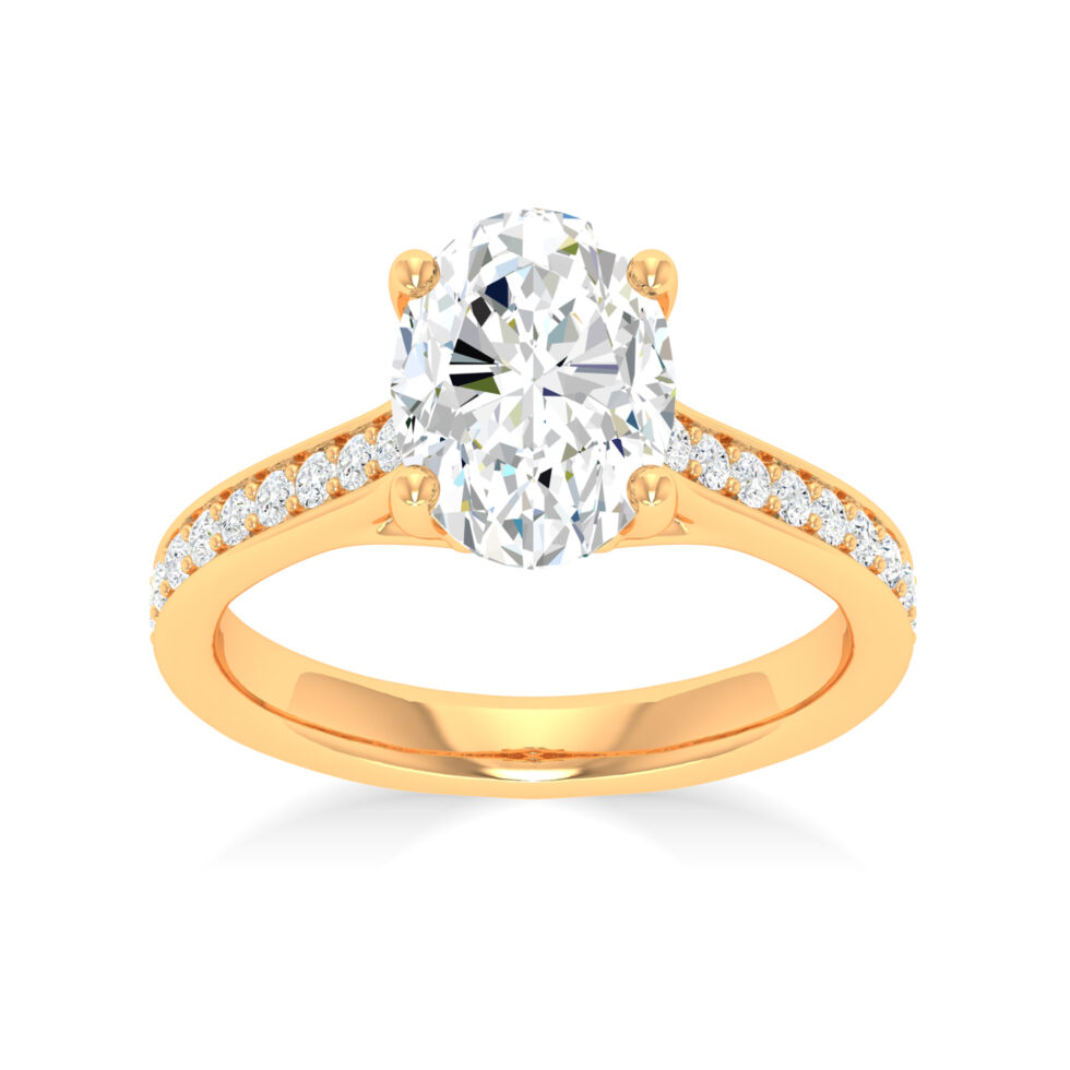 3ct Oval Lab grown diamond ring