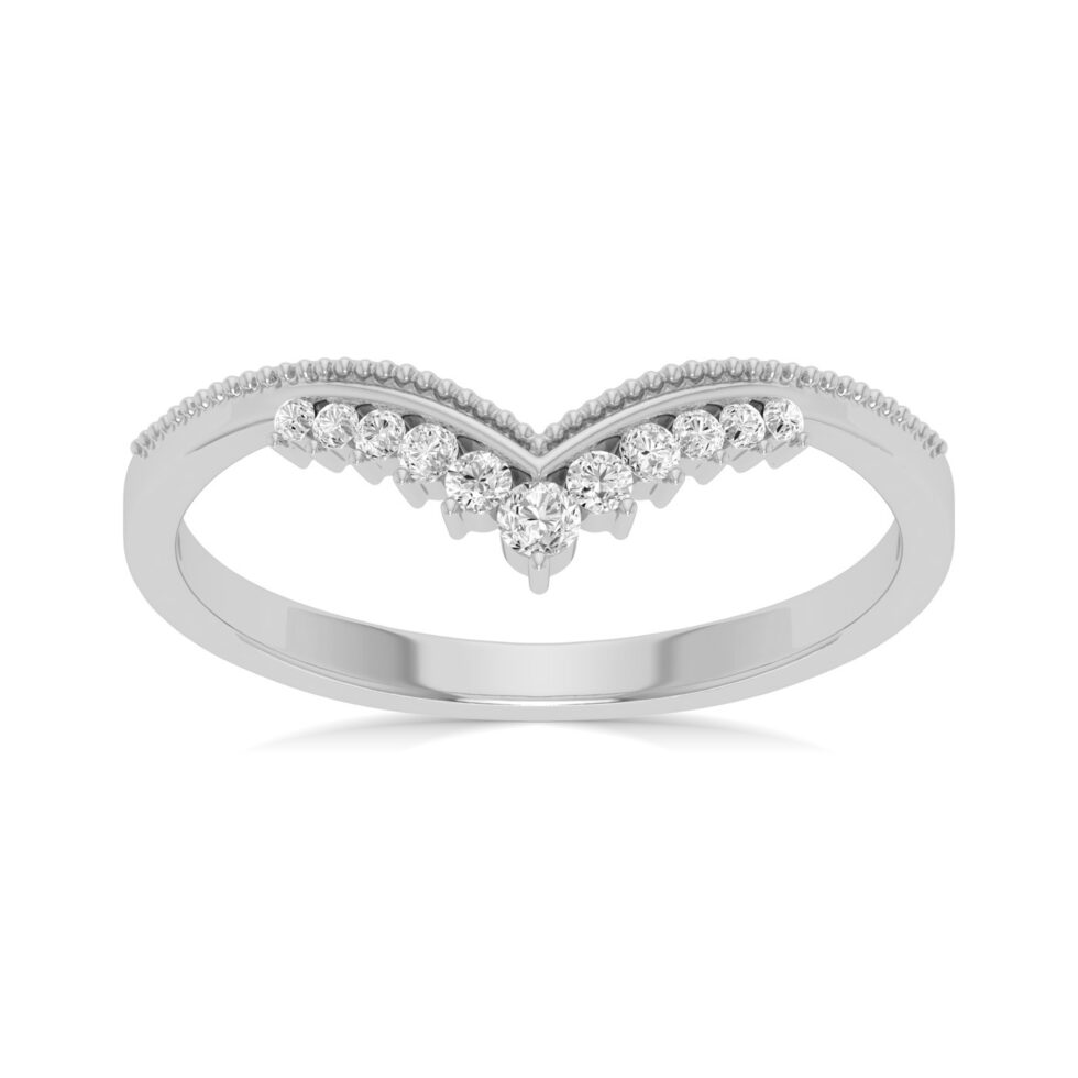 V Shape Designer Lab Grown Diamond Ring