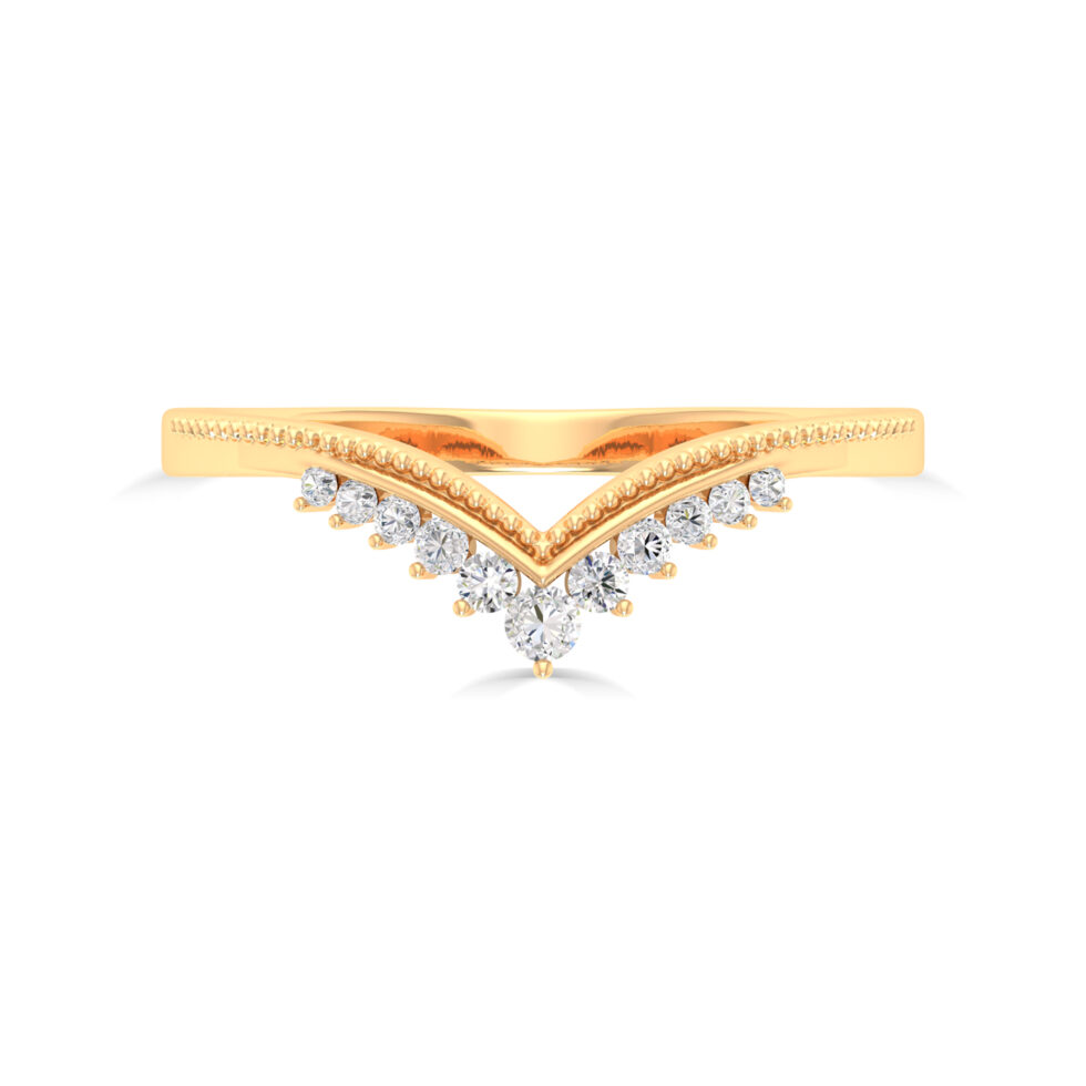 V Shape Designer Lab Grown Diamond Ring
