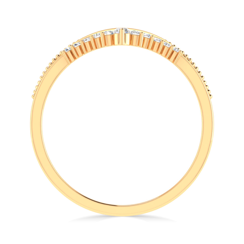 V Shape Designer Lab Grown Diamond Ring