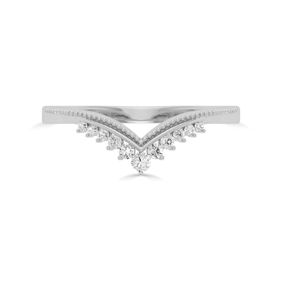 V Shape Designer Lab Grown Diamond Ring