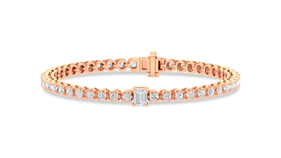 LAB CREATED TENNIS  BRACELET