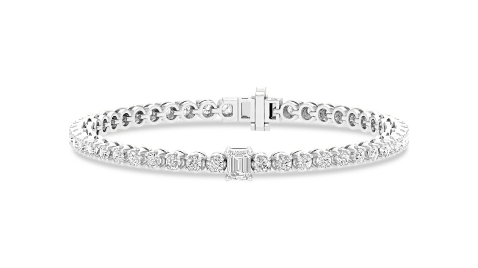 LAB CREATED TENNIS  BRACELET