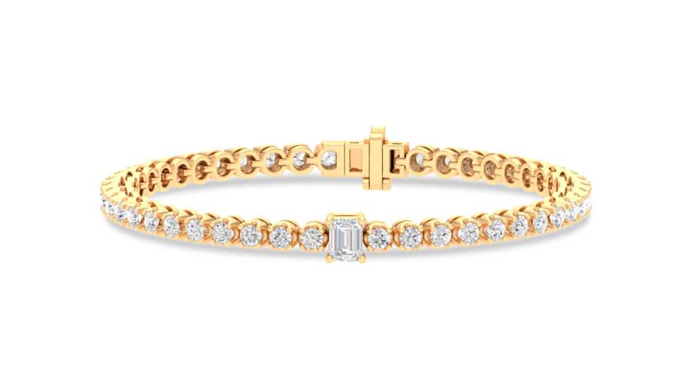 LAB CREATED TENNIS  BRACELET