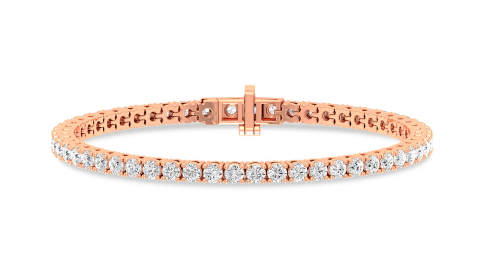 10 POINTER TENNIS  BRACELET LAB GROWN