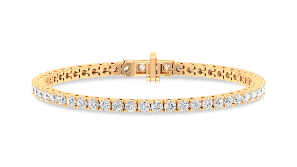10 POINTER TENNIS  BRACELET LAB GROWN