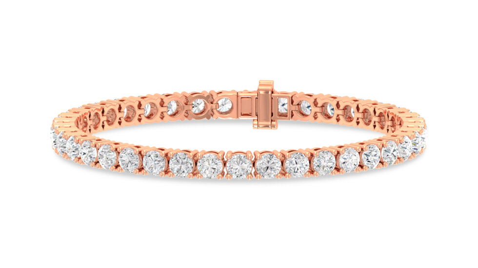 30 POINTER LAB CREATED  ROUND TENNIS BRACELET