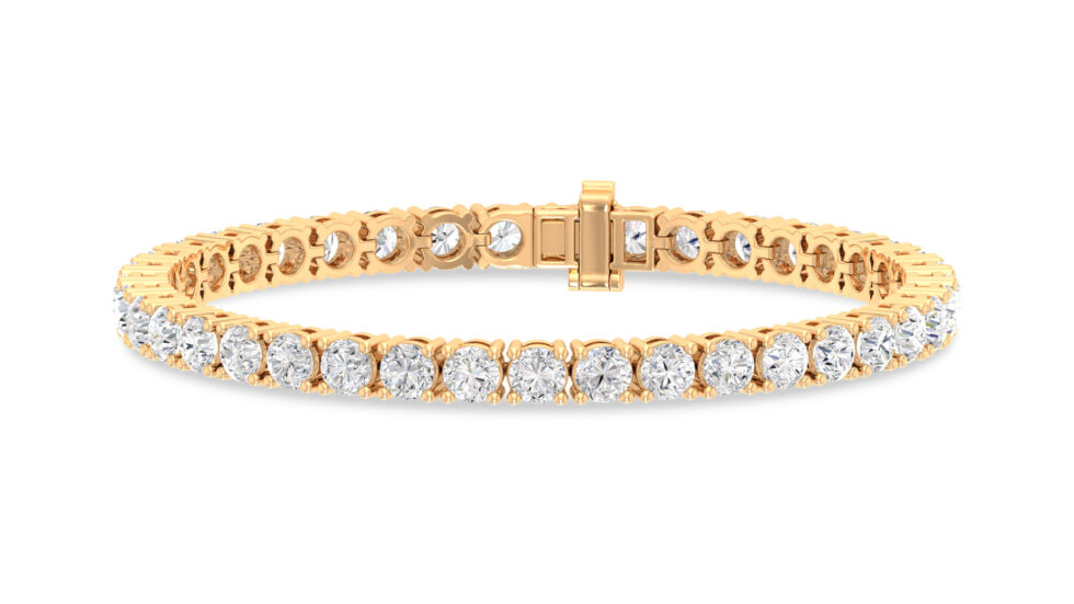 30 POINTER LAB CREATED  ROUND TENNIS BRACELET