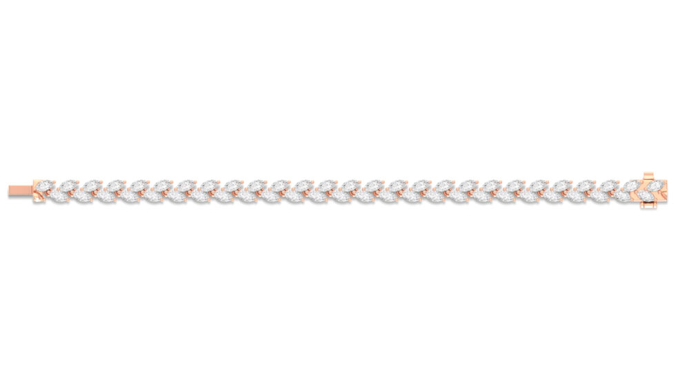 MARQUISE LAB GROWN DIAMOND TENNIS BRACELET