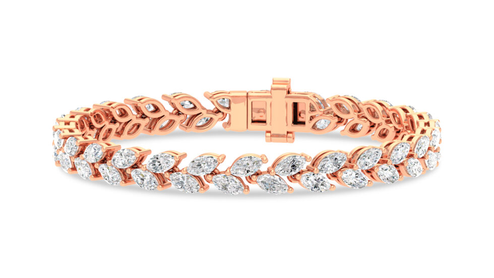 MARQUISE LAB GROWN DIAMOND TENNIS BRACELET