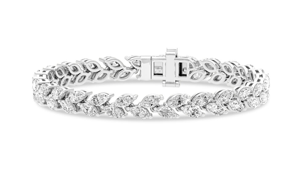 MARQUISE LAB GROWN DIAMOND TENNIS BRACELET