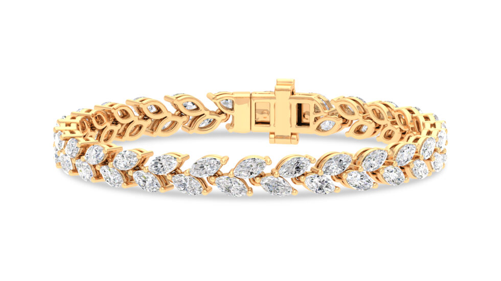MARQUISE LAB GROWN DIAMOND TENNIS BRACELET