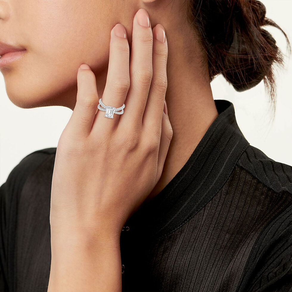 Emerald Designer Lab Created Ring
