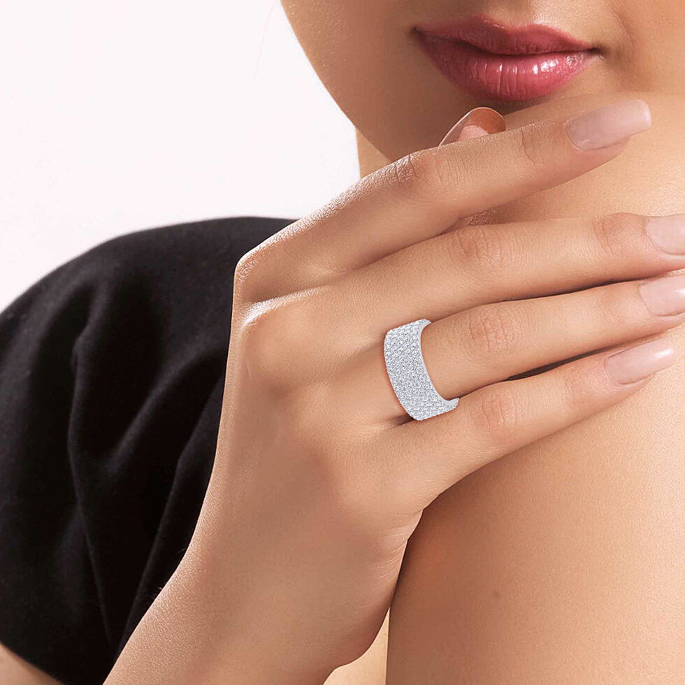 5 Lines Eternity lab grown Diamond Ring